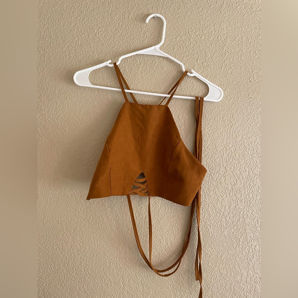 Brown crop top